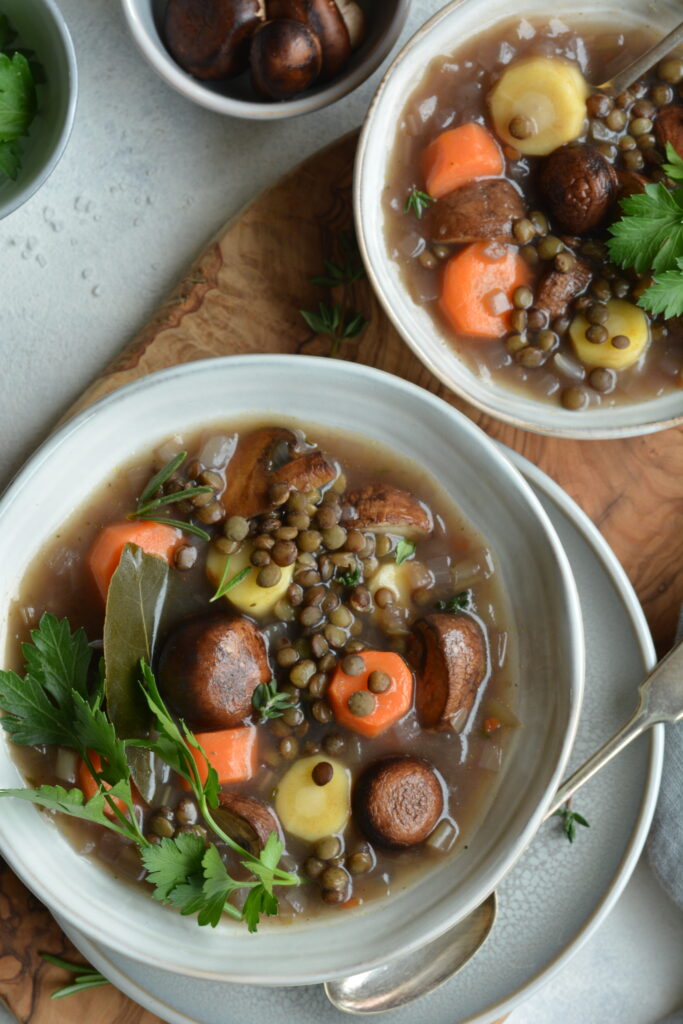 vegan paddestoelen bourguignon